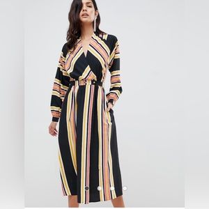 ASOS Striped Midi Dress
